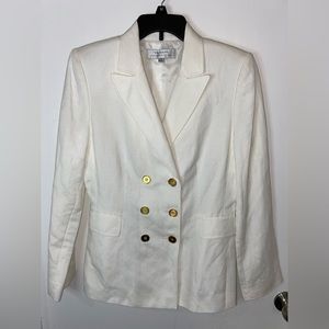 Tahari  ARTHUR S. LEVINE . White . Linen / Rayon Blazer Size 8